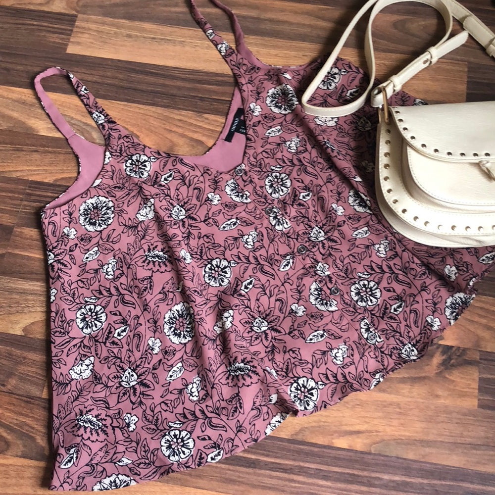Flowy, floral print tank top